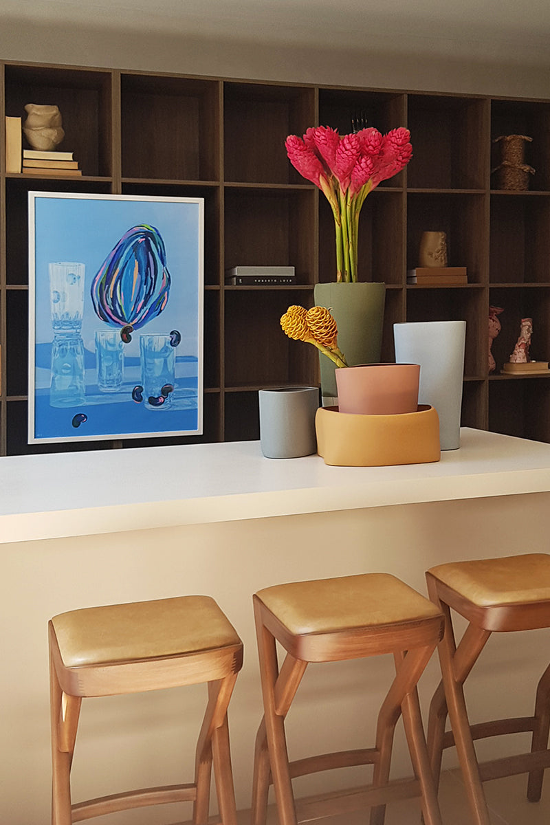 Stacking fruits framed 70x100cm