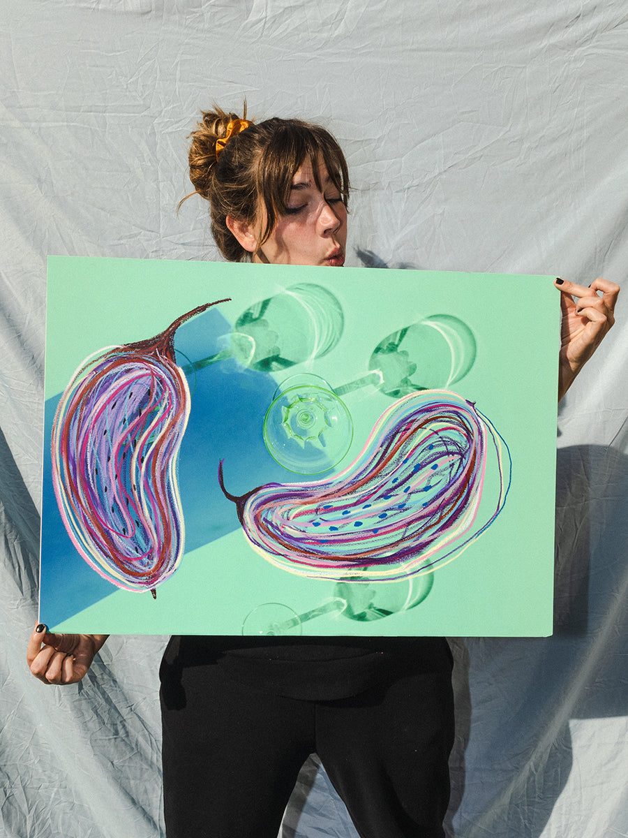 Flying Eggplants | Poster