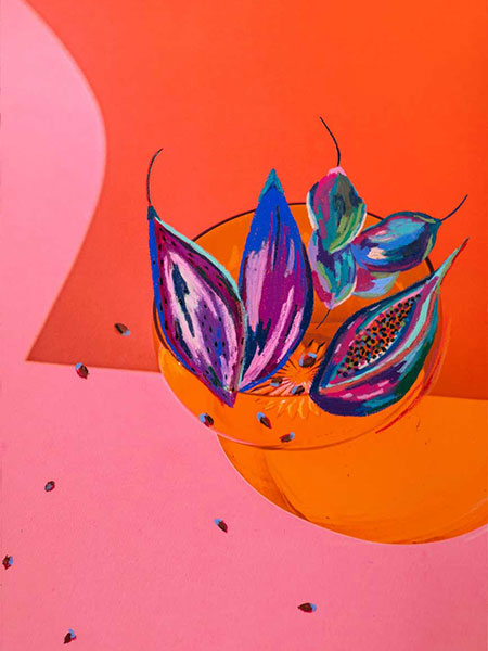 Papaya and Figs  50x70cm