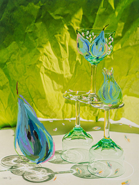 Pear Tower  30x40cm + Mount 40x50cm