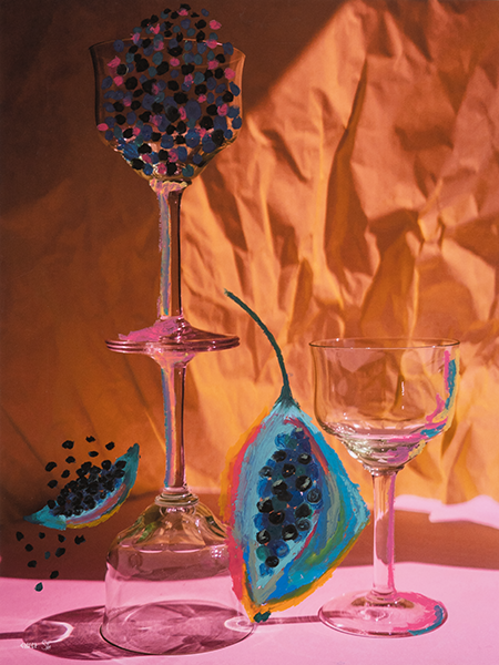 Papaya Blues  30x40cm