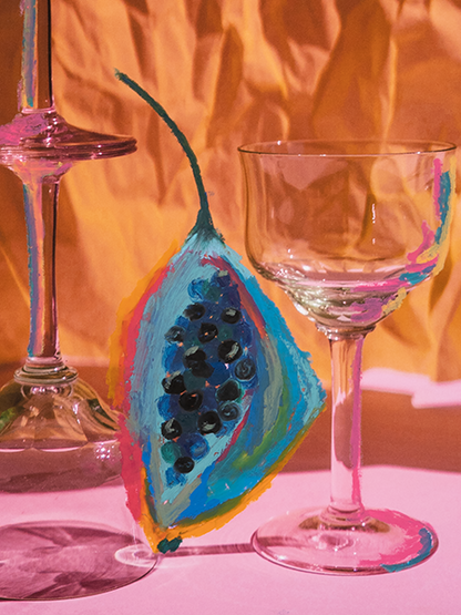 Papaya Blues  30x40cm